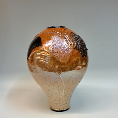 #240732 Raku Vessel Glitter Glaze $42 at Hunter Wolff Gallery
